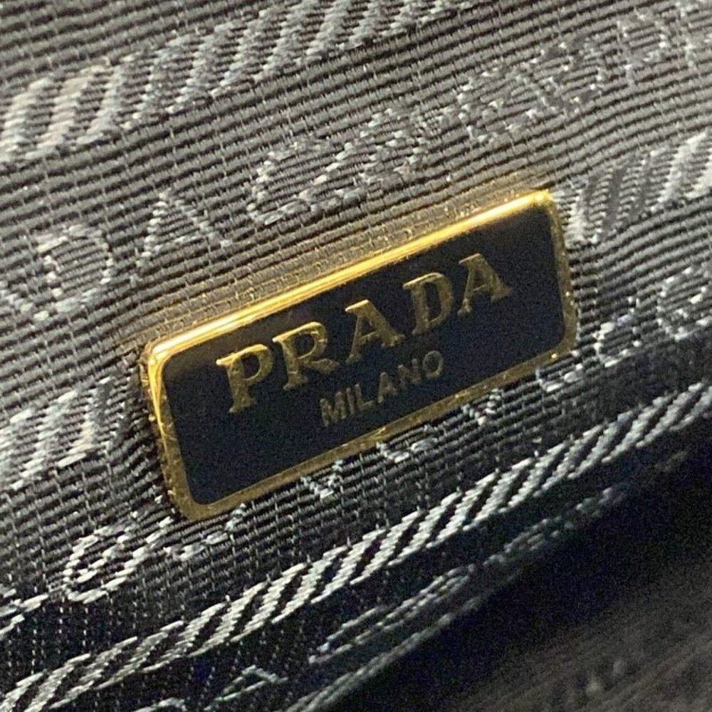 Prada Pouch Light Gray Leather - image 5